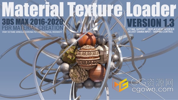 3ds Max插件Material Texture Loader v1.830加载PBR材质纹理工具
