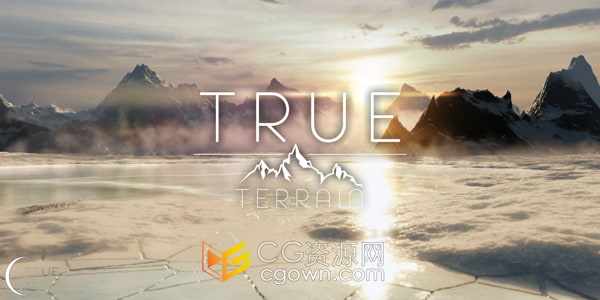 True-Terrain v4.0.3 Blender插件自然真实地形地貌生成+16GB材质预设包