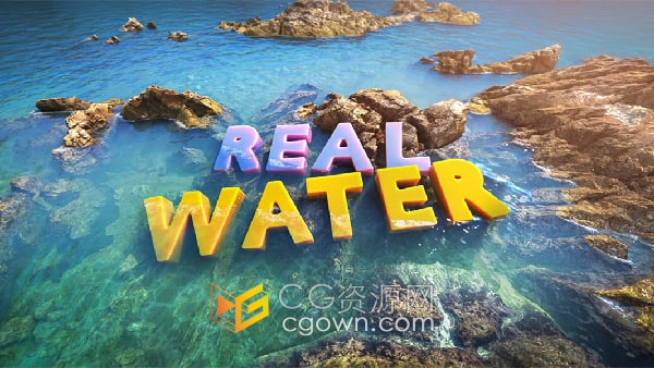 Realwater v1.1.0 Blender插件模拟真实水效果材质着色器
