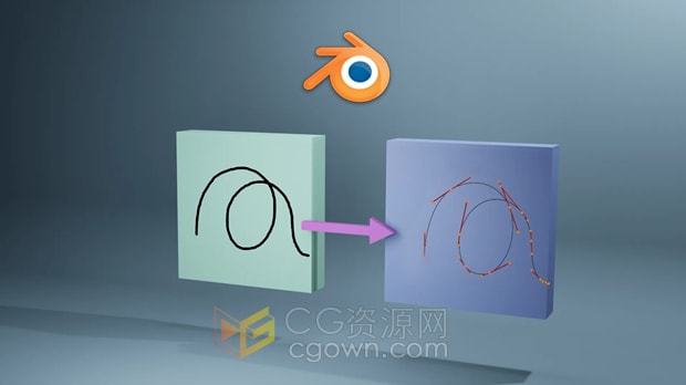 Blender插件Grease Pencil to Curves v0.1.2笔触转换为曲线