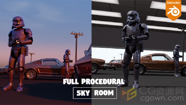 Procedural HDR Lighting v2.1.2 Blender插件HDR天空场景环境照明