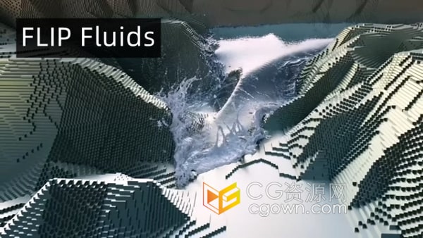 Blender插件FLIP Fluids v1.8模拟流体水花液体特效+预设包