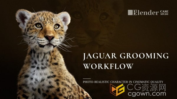 Blender软件模拟捷豹毛发粒子系统视频教程