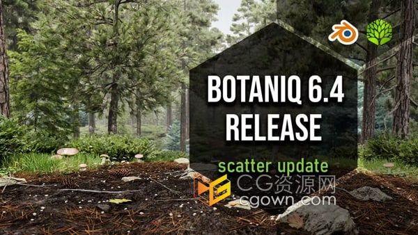 Tree And Grass Library Botaniq 6.4.3 Blender插件花草树木植物模型预设