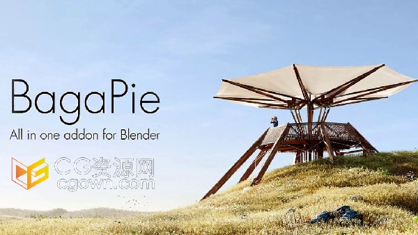 Bagapie 0.6.2.2 + BagapieAssets 1.4.0 Blender插件植物与石头预设生成器