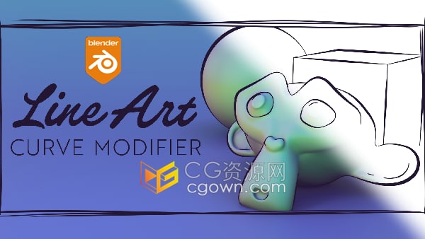 Blender插件Line Art Curve Modifier v1.1线条艺术曲线修改器