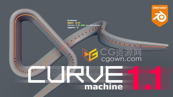 Blender插件Curvemachine v1.1.0曲线编辑建模工具