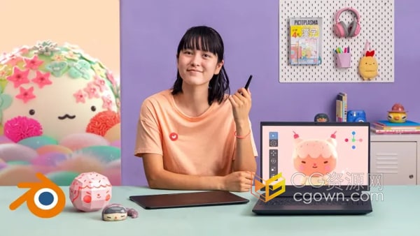 使用Blender创建3D卡哇伊角色动漫人物视频教程