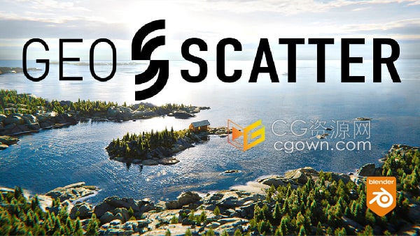 Blender插件Geo-Scatter v5.4.0花草树木模型分布散射生成器