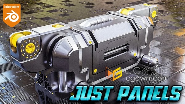 Blender插件Just Panels v3.1.5 300种硬面建模预设工具