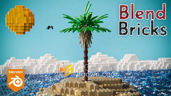 Blender插件Blendbricks V2逼真乐高ABS/PBR材料材质