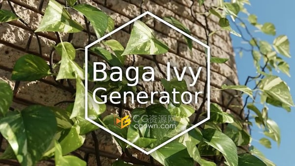 Blender插件Baga Ivy Generator v1.0.6常春藤爬山虎生成工具