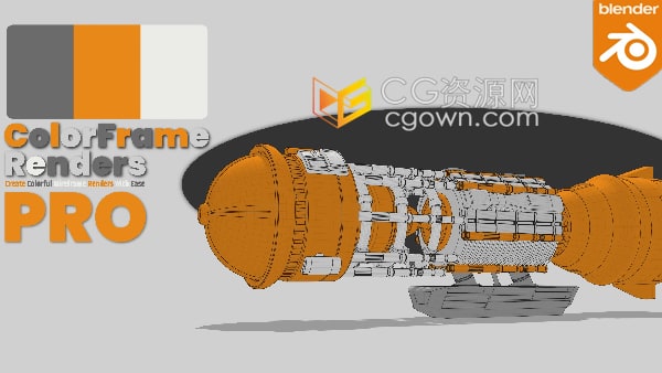 Blender插件Colorframe Renders Pro V4.0.0多彩色线框渲染工具