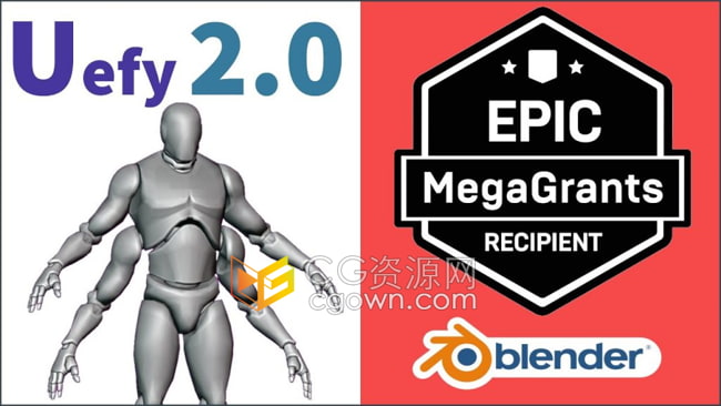 Blender插件Uefy v2.5将绑定好模型导入虚幻引擎UE4工具