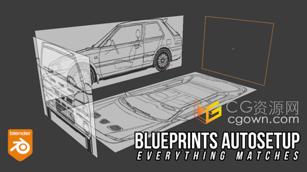 Blender 4.2插件Blueprints Autosetup v1.2参考图自动设置工具