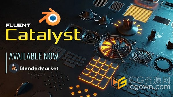 Blender插件Fluent Catalyst v1.2 + Library节点自定义菜单和模型库