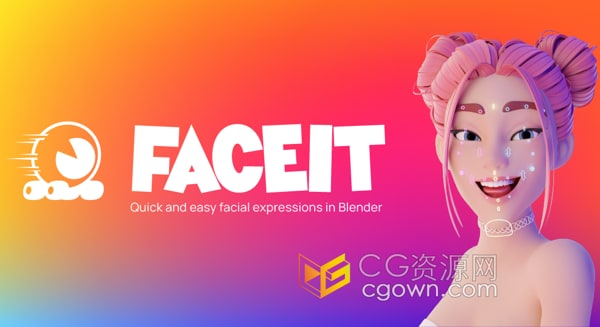 Blender插件Faceit v2.3.9 Beta面部表情绑定和表演捕捉