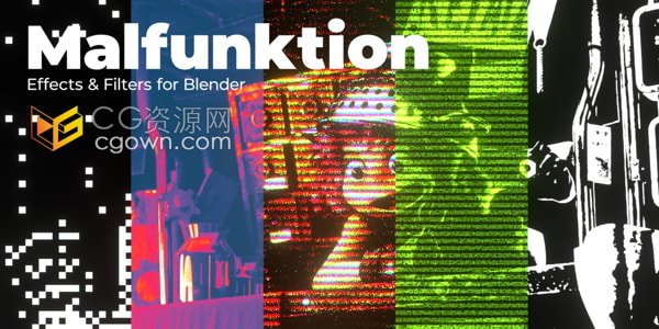 Malfunktion V1.1 Blender插件创意故障与滤镜风格渲染