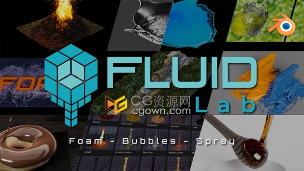 Blender 4.2插件Fluidlab v1.1.0模拟流体液体特效