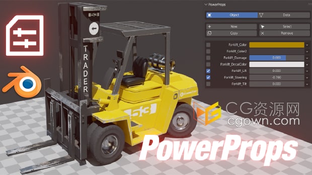 Blender插件PowerProps v0.3.1自定义属性控制器