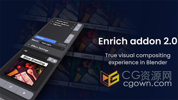 Enrich V2.1.0 Blender插件图层合成进行后期制作工具