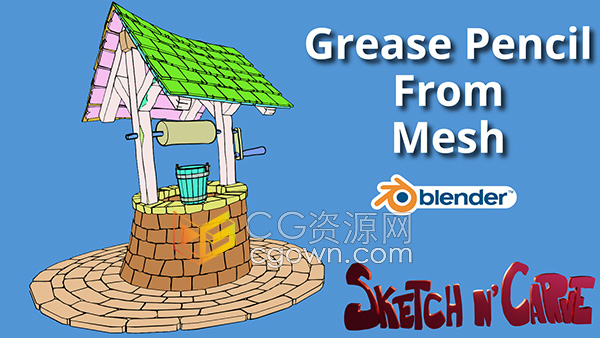 Grease Pencil From Mesh v2.5.0b Blender插件油性铅笔卡通风格