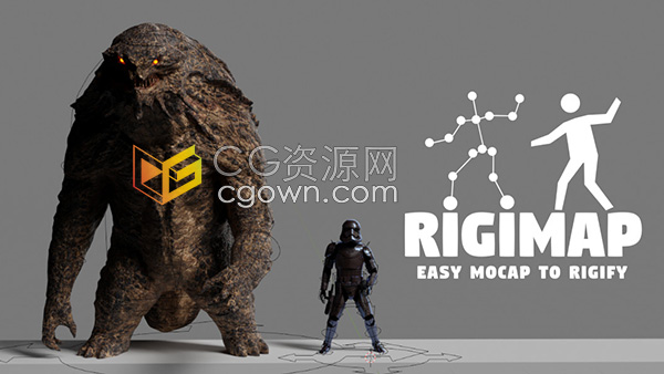 Rigimap V1.42 Blender插件运动捕捉数据绑定工具