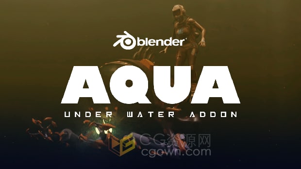 Blender插件Aqua Under Water Addon v1.2.2创建水下场景效果