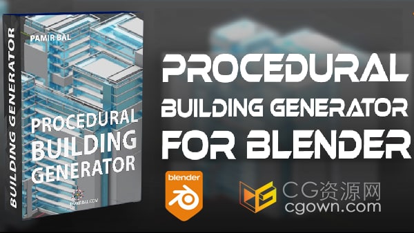 Blender插件Procedural Building Generator v2景观建筑摩天大楼生成器