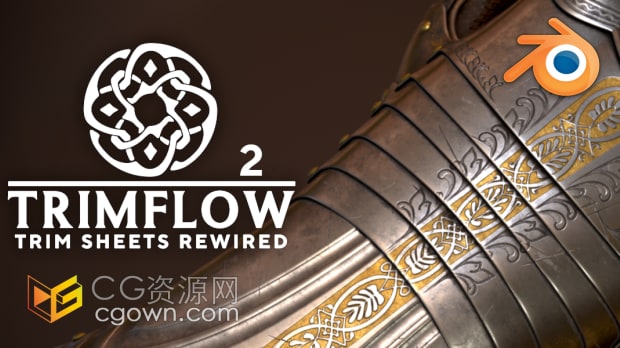 Blender 4.2插件Trimflow v2.0图案贴图纹理修剪工具