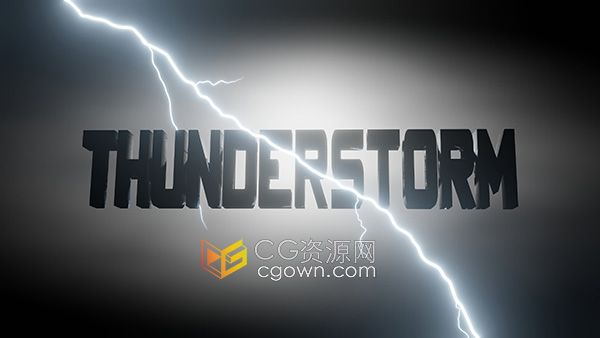 Blender插件Thunderstorm V1.2 创建闪电打雷下雨乌云