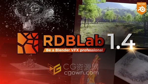 Blender插件RBDLab v1.5物理动力学爆炸破碎烟雾特效工具