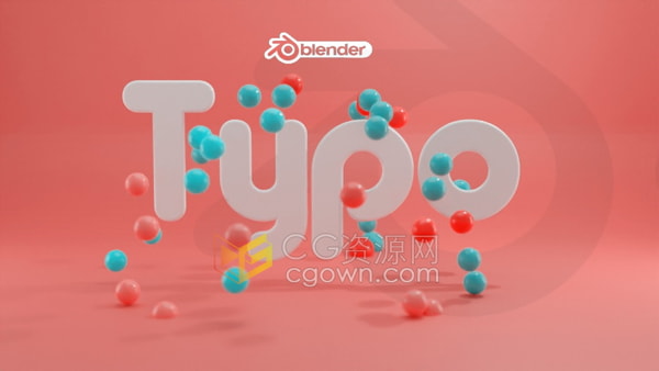 Typo Text V1.0.0 Blender插件创建三维文字动态图形场景28个预设