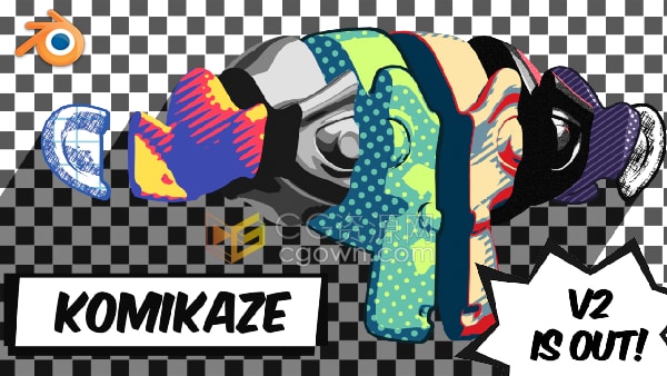 Blender插件Komikaze v2.0卡通着色器和材质预设