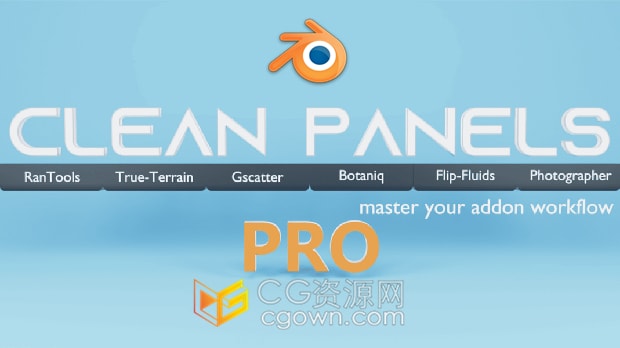 Blender 4.2插件Clean Panels Pro v6.0.8工作界面管理工具