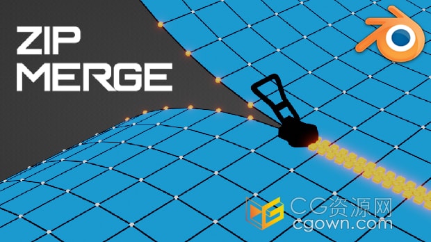 Blender 4.2插件Zip Merge v1.2接缝合并桥接建模工具