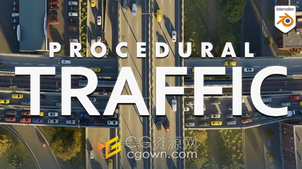 Blender插件Procedural Traffic v1.1.1模拟车辆汽车交通动画预设