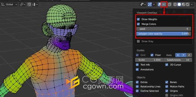 Blender插件Weight Paint Tools v2.2权重绘制笔刷工具