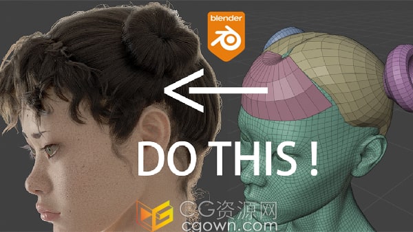 Blender插件N_Hair_Nodes V1+ 头发卡制作工具