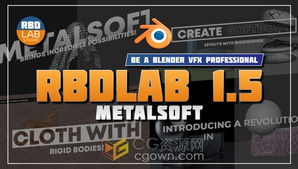 Blender插件RBDLab v1.5.6动力学爆炸破碎烟雾特效工具
