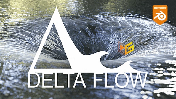 Blender插件DeltaFlow v1.2流体水流液体动画效果