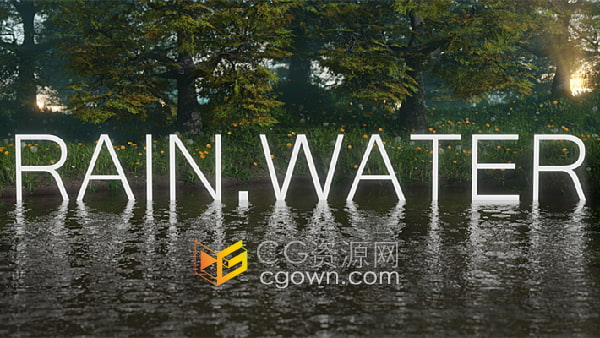 Rain.Water v2.1 Blender插件真实下雨水滴涟漪动画效果