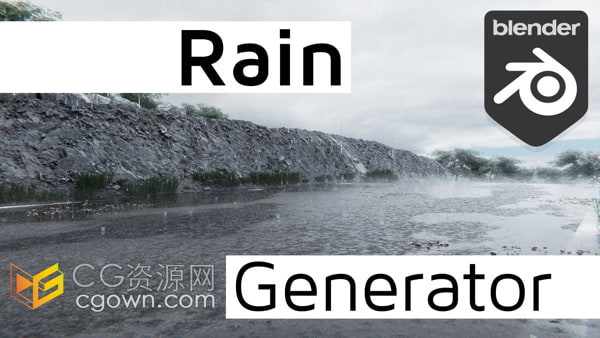 Rain Generator Blender插件雨水发生器下雨水滴涟漪