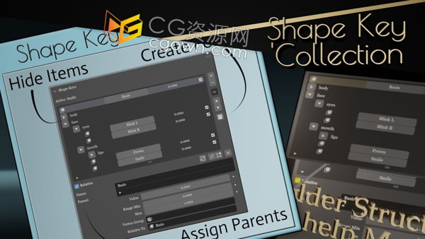 Shape Key Collections V2.0 Blender插件形态键集合工具