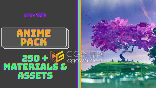 Blender材质预设250+种卡通动漫材质与模型Alt Tab – Procedural Anime Pack