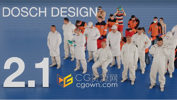 Blender模型预设25个低多边形人物Dosch Lo-Poly People Vol. 2.1