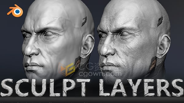 Blender插件Sculpt Layers v1.0生成雕刻效果图层