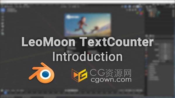 Blender插件TextCounter v1.4.0制作文本动画工具