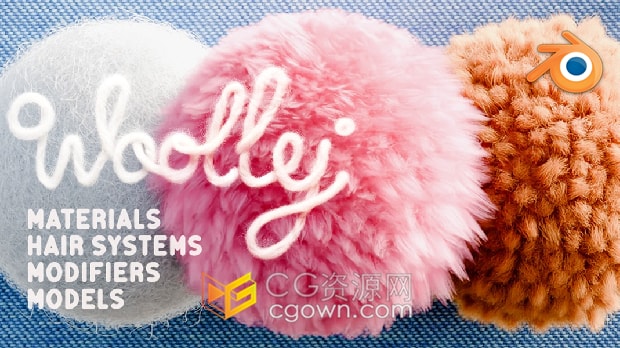 Blender插件Woolly Tools & Shaders 2.0.4毛茸茸毛发工具和着色器
