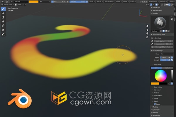 Blender插件Flow Map Painter v1.4模型绘画工具